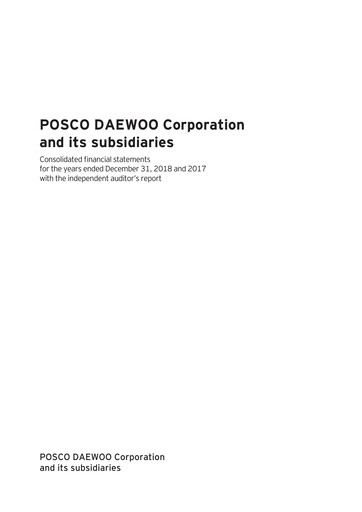 Thumbnail Posco International Financial Statement 2017-2018