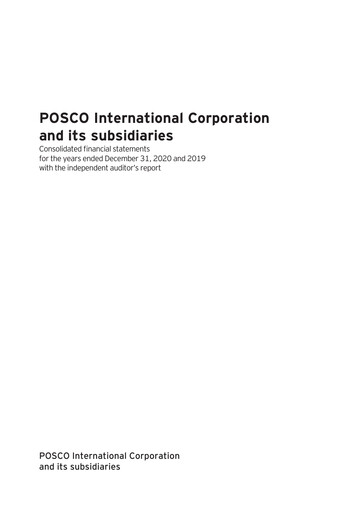 Thumbnail Posco International Financial Statement 2019-2020