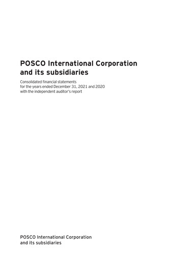 Thumbnail Posco International Financial Statement 2020-2021