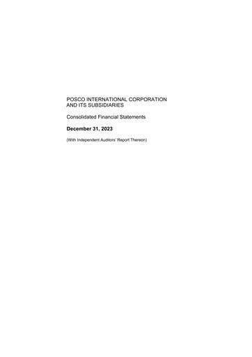 Thumbnail Posco International Financial Statement 2023