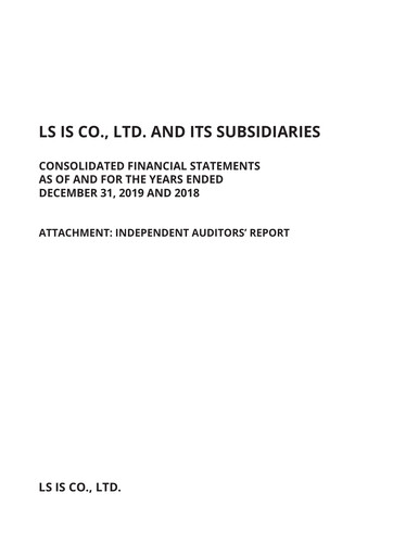 Thumbnail LS ELECTRIC Co., Ltd. Financial Statement 2019