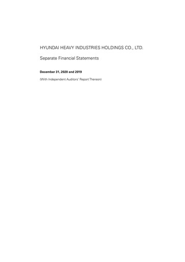 Miniature HD Hyundai Bilan financier 2020