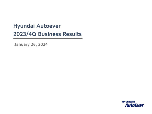 Thumbnail Hyundai Autoever Corporation Quarterly Report 2023-q4