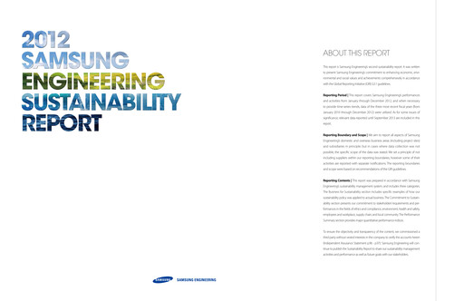 Thumbnail Samsung E&A Sustainability Report 2012