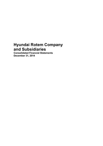 Vorschaubild Hyundai Rotem Company Finanzmitteilung 2014
