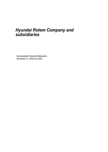 Vorschaubild Hyundai Rotem Company Finanzmitteilung 2022
