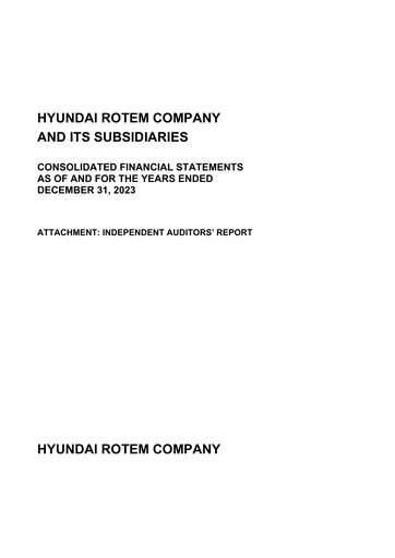 Vorschaubild Hyundai Rotem Company Finanzmitteilung 2023