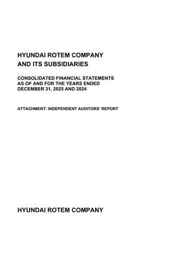 Thumbnail Hyundai Rotem Company Financial Statement 2025