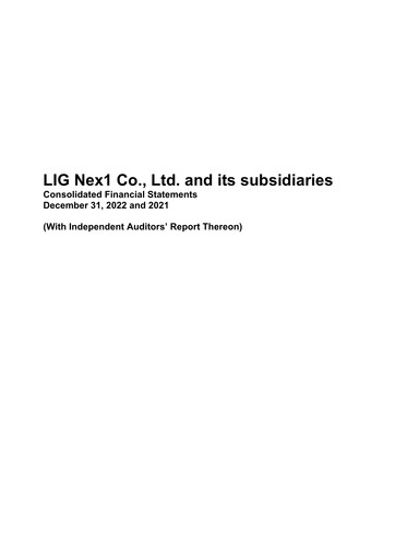 Thumbnail LIG Nex1 Financial Statement 2022