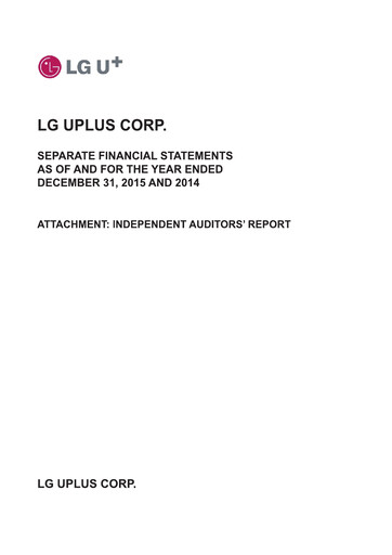 Thumbnail LG Uplus Corp. Financial Statement 2015