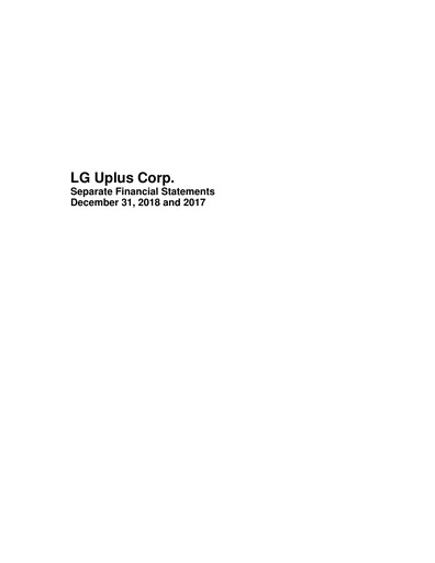 Thumbnail LG Uplus Corp. Financial Statement 2018