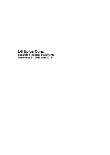 Thumbnail LG Uplus Corp. Financial Statement 2019