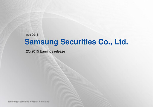 Miniature Samsung Securities Rapport trimestriel 2015-q2