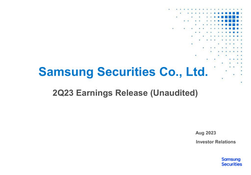 Miniature Samsung Securities Rapport trimestriel 2023-q2