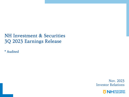 Miniature NH Investment & Securities Co., Ltd. Rapport trimestriel 2023-q3