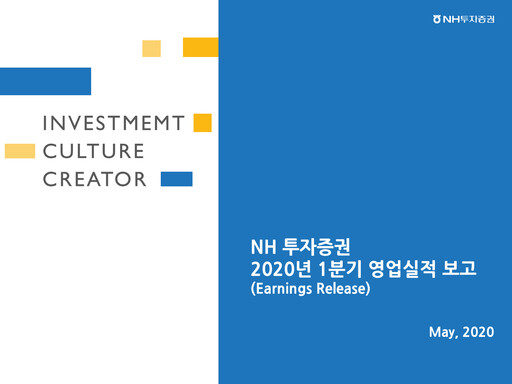 Miniature NH Investment & Securities Co., Ltd. Rapport trimestriel 2020-q1