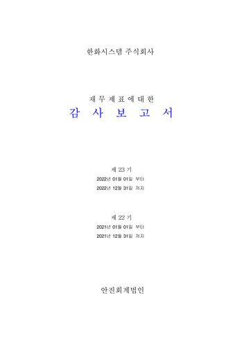 Thumbnail Hanwha Systems Financial Statement 2022