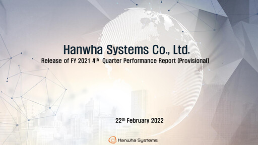 Thumbnail Hanwha Systems Quarterly Report 2021-q4