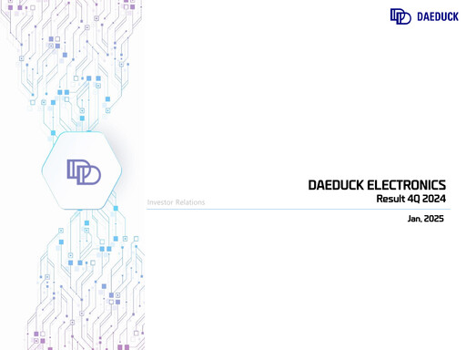Thumbnail Daeduck Electronics Quarterly Report 2024-q4