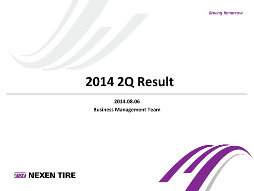 Thumbnail Nexen Tire Corporation Quarterly Report 2014-q2