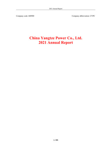 Thumbnail China Yangtze Power
 Annual Report 2021