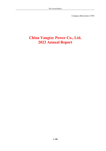 Thumbnail China Yangtze Power
 Annual Report 2023