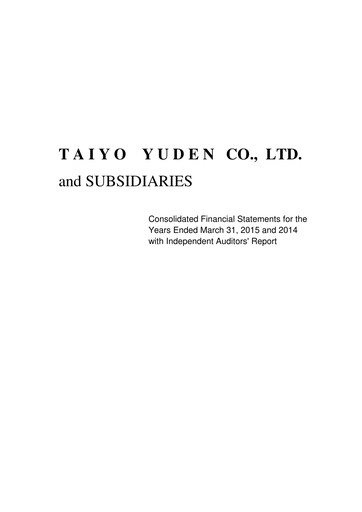 Thumbnail Taiyo Yuden Financial Statement fy2014