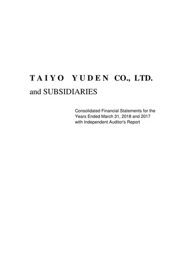 Thumbnail Taiyo Yuden Financial Statement fy2017