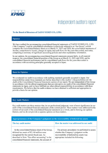 Thumbnail Taiyo Yuden Financial Statement fy2020