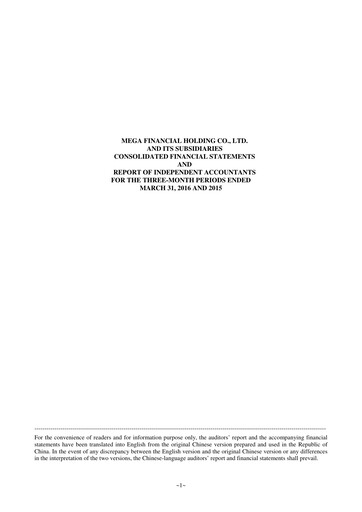 Thumbnail MFHC Quarterly Report 2016-q1