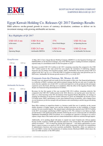Vorschaubild Egypt Kuwait Holding Company Quartalsbericht 2017-q1
