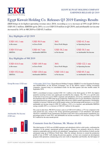 Vorschaubild Egypt Kuwait Holding Company Quartalsbericht 2019-q3