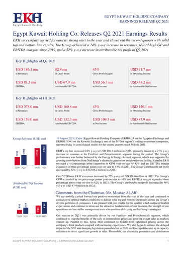 Vorschaubild Egypt Kuwait Holding Company Quartalsbericht 2021-q2