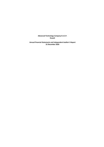 Thumbnail Advanced Technology Company K.S.C.P. Financial Statement 2020