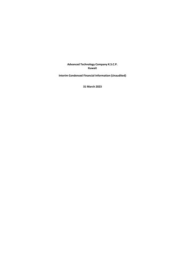 Thumbnail Advanced Technology Company K.S.C.P. Quarterly Report 2023-q1