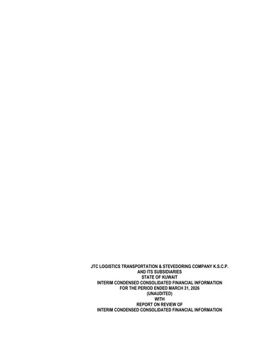 Thumbnail Jassim Transport & Stevedoring Company Quarterly Report 2026-q1