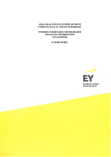 Thumbnail Ajial Real Estate Entertainment Company Quarterly Report 2021-q1
