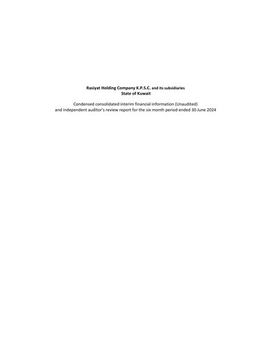 Vorschaubild Rasiyat Holding Company Halbjahresbericht 2024-h1