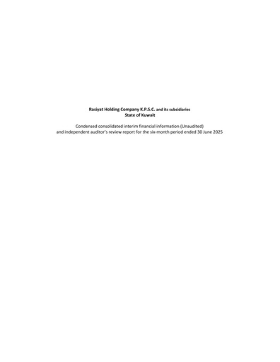 Vorschaubild Rasiyat Holding Company Halbjahresbericht 2025-h1
