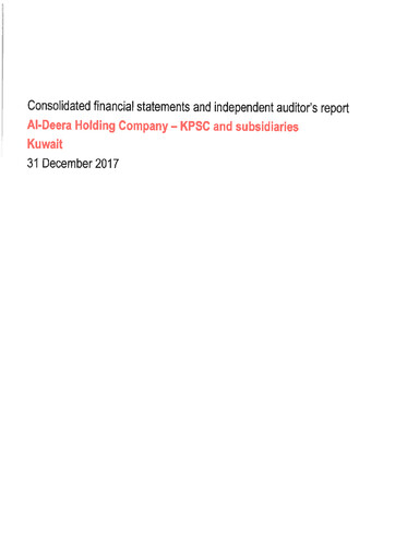 Thumbnail Al-Deera Holding Company Financial Statement 2017