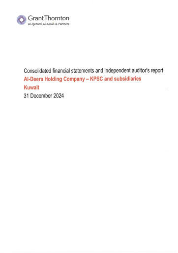 Thumbnail Al-Deera Holding Company Financial Statement 2024