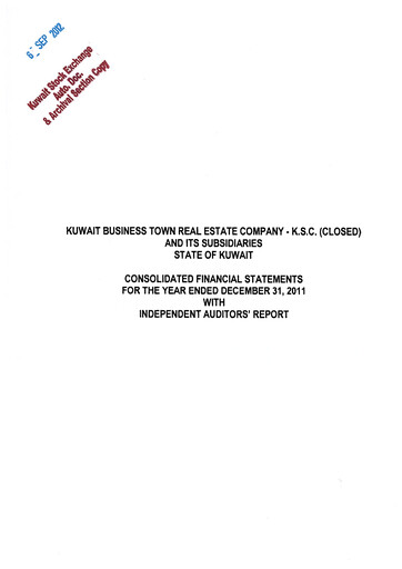 Thumbnail Kuwait Business Town Real Estate Company Financial Statement 2011