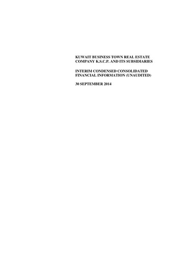 Thumbnail Kuwait Business Town Real Estate Company Financial Statement 2014-q3