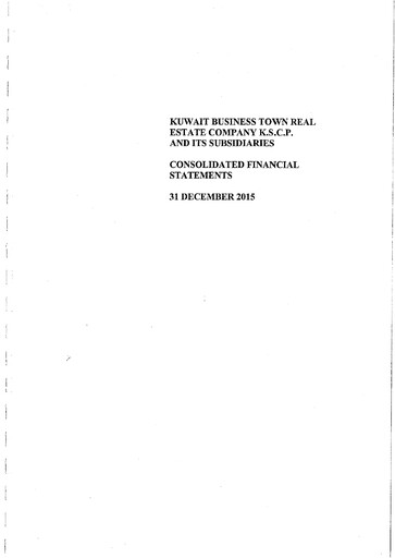 Thumbnail Kuwait Business Town Real Estate Company Financial Statement 2015