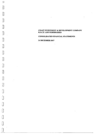Thumbnail Coast Investment & Development Company Financial Statement 2017