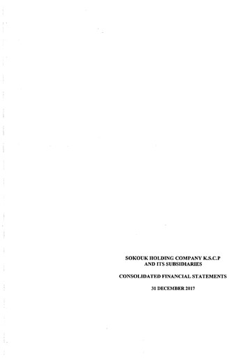 Thumbnail Sokouk Holding Company K.S.C.P. Financial Statement 2017