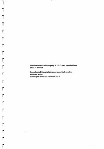 Miniature Shuaiba Industrial Company Bilan financier 2016