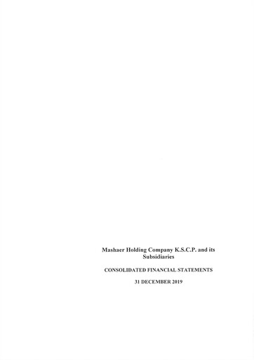 Thumbnail Mashaer Holding Company K.S.C.P. Financial Statement 2019