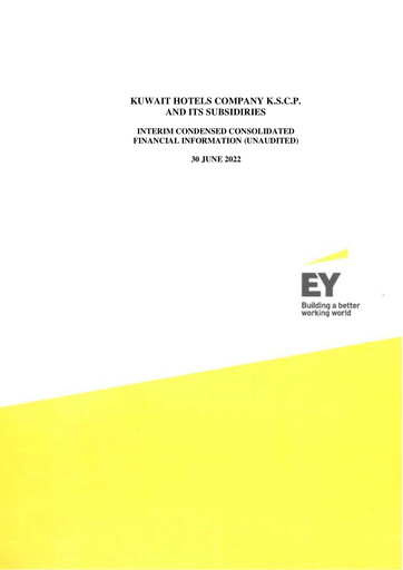 Vorschaubild Kuwait Hotels Company K.S.C.P. Quartalsbericht 2022-q2