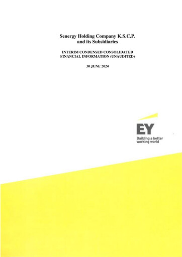 Miniature Senergy Holding Company K.S.C.P. Rapport trimestriel 2024-q2